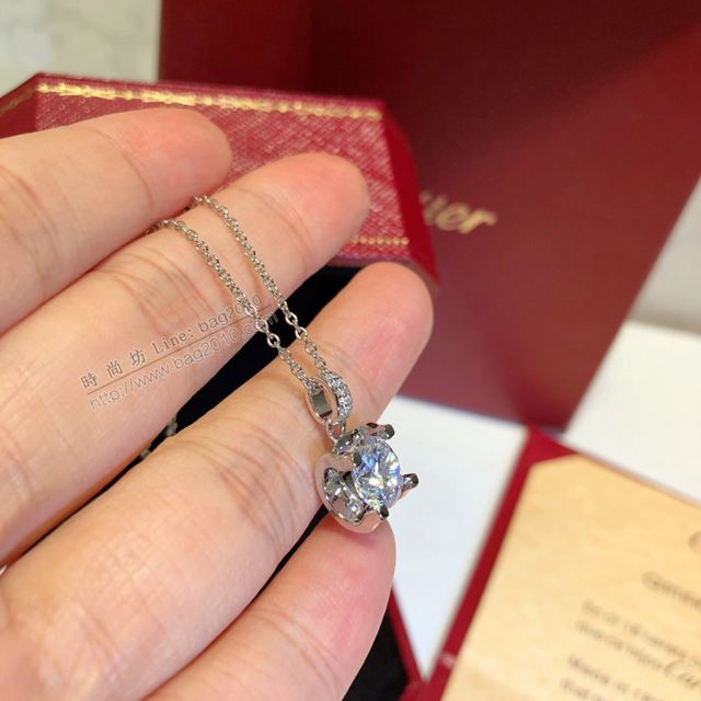 Cartier首飾 10965 卡地亞牛角項鏈 CartierS925純銀女項鏈  zgk1427
